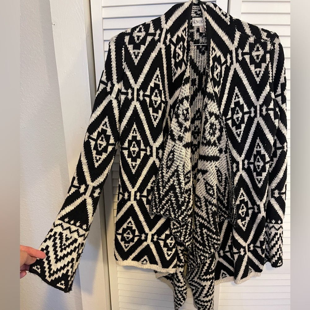 Native American print cardigan